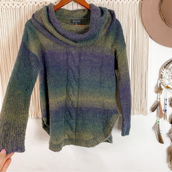 77 Sisters Wool Alpaca Blend Cowl Neck Knit Sweater Size Small - Picture 2 of 8